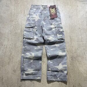 Unionbay Cargo Pants Mens 30x30 Gray Camo Palm Vintage Relaxed Fit Utility